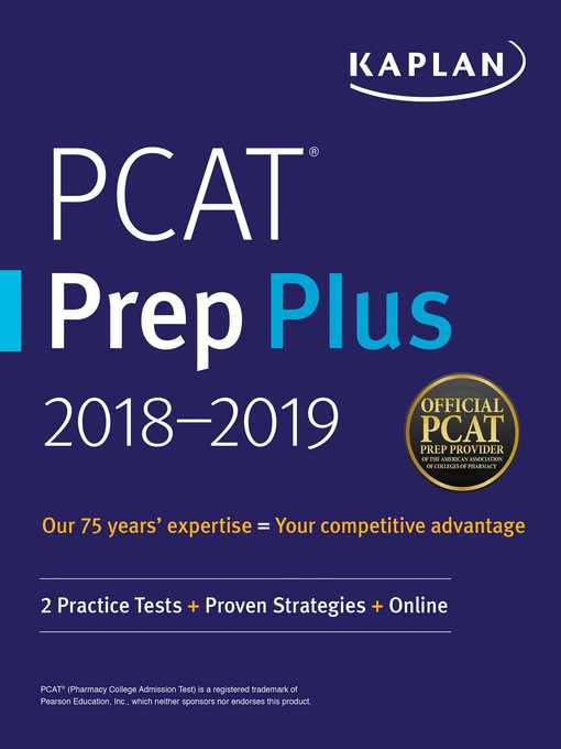 Cover image for PCAT Prep Plus 2018-2019